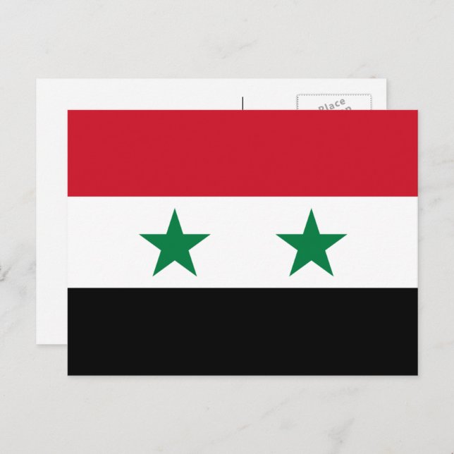Syrian Flag, Flag of Syria Postcard (Front/Back)