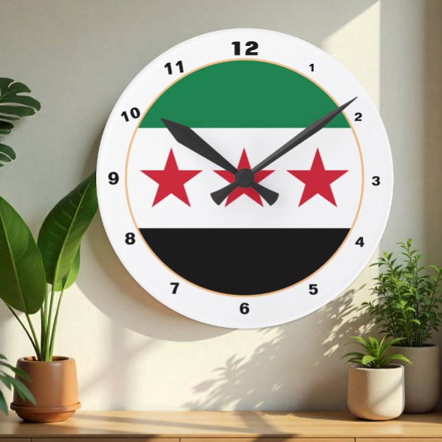 Syrian Flag, Syria Independence /design Clock (Creator Uploaded)