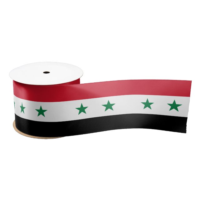 Syrian Flag & Syria travel, holiday /sport fans Satin Ribbon (Spool)