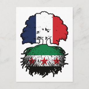 Syrian French Roots and Crown Tree Postcard