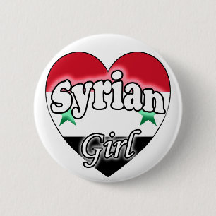 Syrian Girl 6 Cm Round Badge