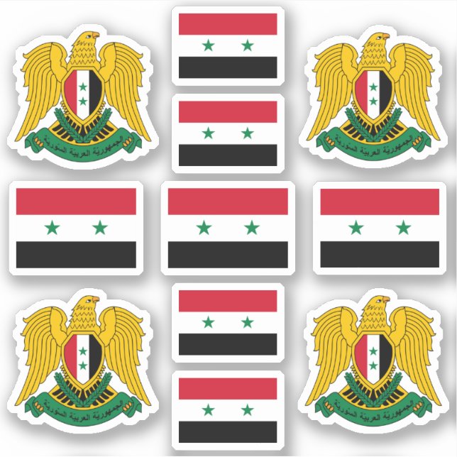 Syrian national symbols /emblem and flag (Front)