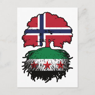 Syrian Norwegian Roots and Crown Tree Postcard