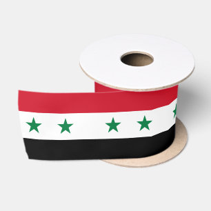 Syrian Ribbon, historical (old) Syrian flag Satin Ribbon