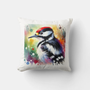Syrian woodpecker 100924AREF104 - Watercolor Cushion