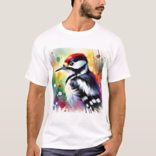 Syrian woodpecker 100924AREF104 - Watercolor T-Shirt