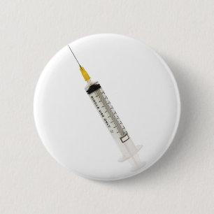 Syringe 6 Cm Round Badge