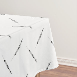 Syringe Needle Sedative Halloween Party Tablecloth