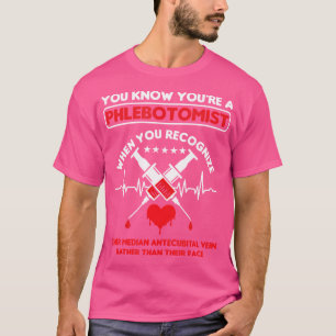 Syringe Phlebotomist Phlebotomy Doctor Heart Pulse T-Shirt