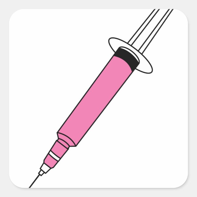 Syringe Square Sticker (Front)
