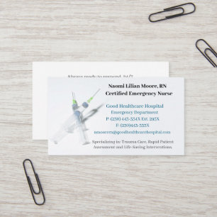 Syringes Hospital Healthcare  Registered Nurse RN Business Card