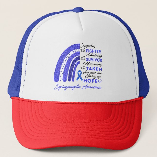 Syringomyelia Warrior Supporting Fighter Trucker Hat (Front)