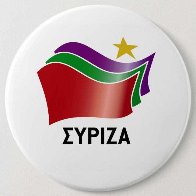 SYRIZA 6 CM ROUND BADGE (Front)