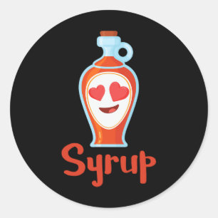 Syrup For Pancakes Couples Costume Halloween Cute Classic Round Sticker