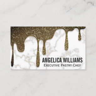 Syrup Glitter Drip Marble and Whisk Business Card