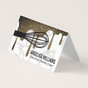 Syrup Glitter Drip Marble Whisk Tool Business Card