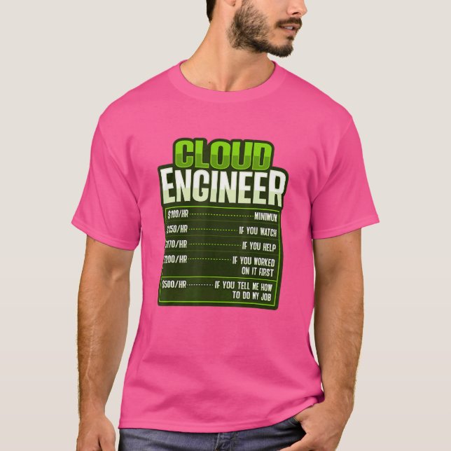 Sys admin and developer for a Cloud devops enginee T-Shirt (Front)