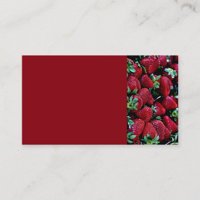 SYS STRAWBERRIES PHOTOGRAPHY BACKGROUNDS WALLPAPER BUSINESS CARD (Front)