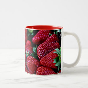 SYS STRAWBERRIES PHOTOGRAPHY BACKGROUNDS WALLPAPER Two-Tone COFFEE MUG