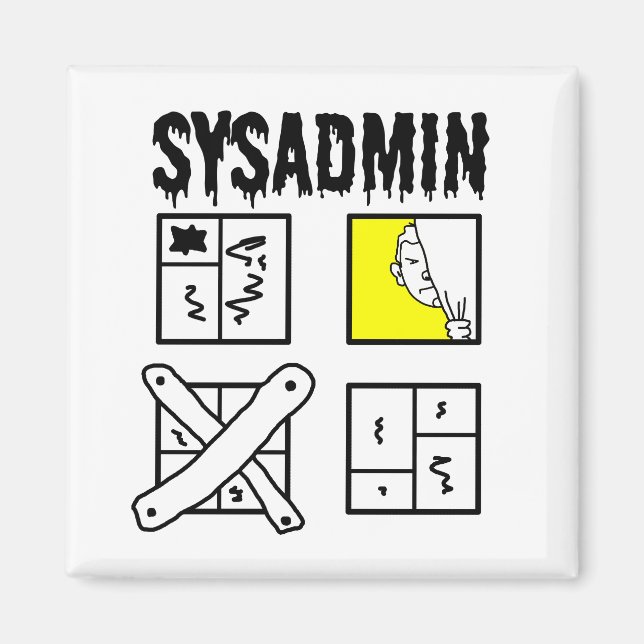 Sysadmin - System Administrator Magnet (Front)