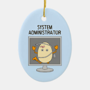  System Administrator Egghead Ceramic Tree Decoration