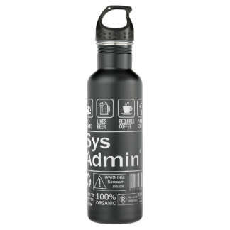 System Administrator Product Label Unix Linux Cof 710 Ml Water Bottle