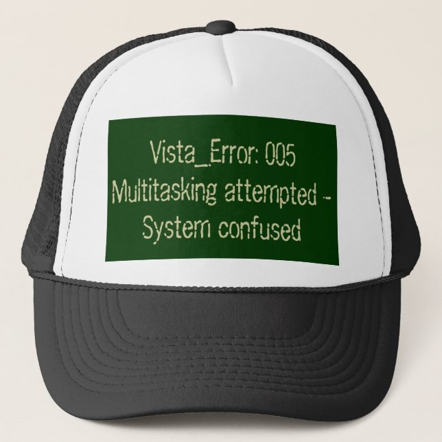System confused error code trucker hat (Front)