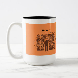 System Error: Coffee Not Found Two-Tone Coffee Mug