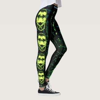 System Error Cyberpunk Screaming Skull Green