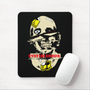 System Error Glitch Skull Streetwear Art Mouse Mat
