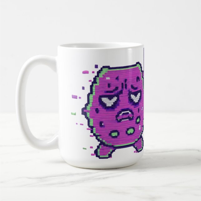 System Error: Motivation Not Found | Funny Glitch  Coffee Mug (Left)