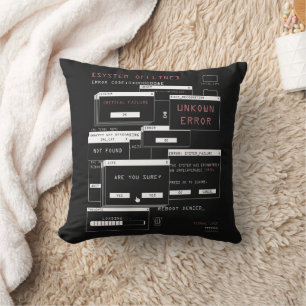 System Offline - Techno-Brutalist Design Cushion