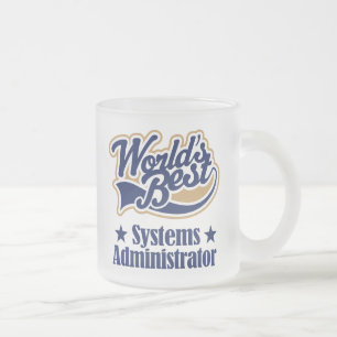 Systems Administrator Frosted Glass Coffee Mug