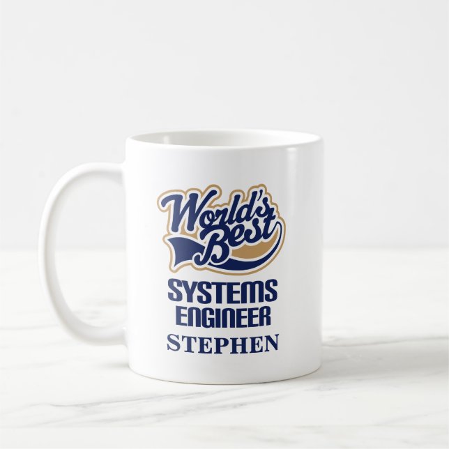 Systems Engineer Personalised Mug Gift (Left)
