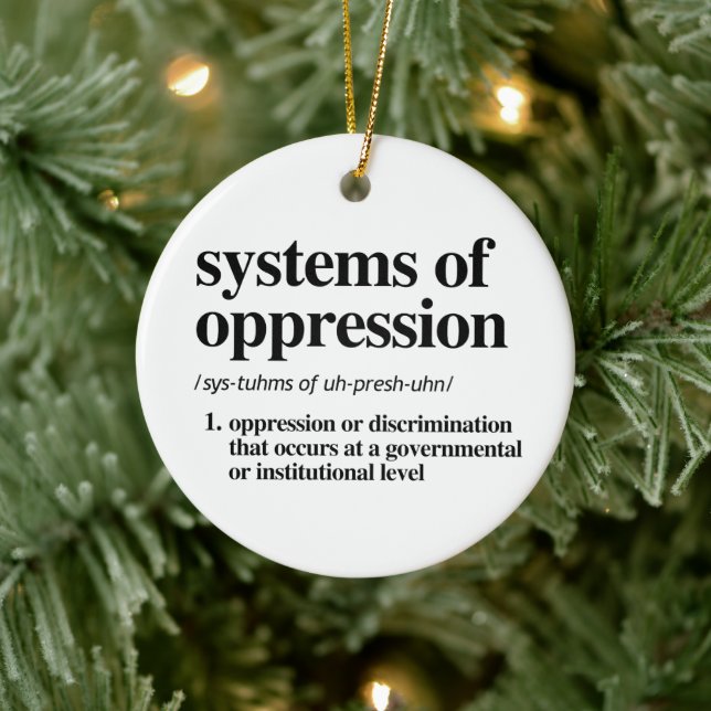 Systems of Oppression Definition Ceramic Tree Decoration (Tree)