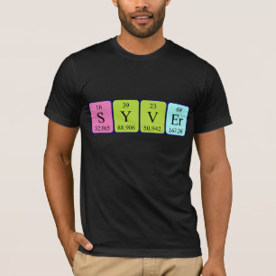 Syver periodic table name shirt
