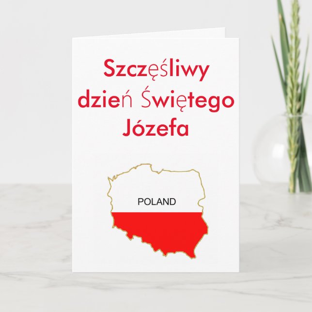 Szczęśliwy dzień Świętego Józefa Holiday Card (Front)