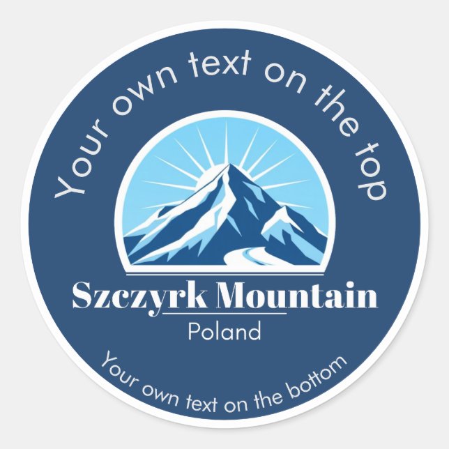 Szczyrk Mountain Poland ski vacation  Classic Round Sticker (Front)