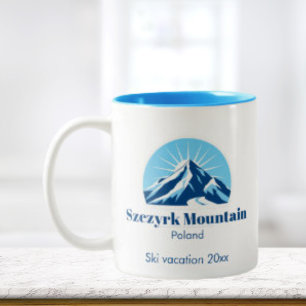 Szczyrk Mountain resort Poland Polska Two-Tone Coffee Mug