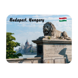 Szechenyi Chain Bridge and Parliament of Budapest Magnet