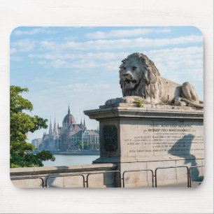 Szechenyi Chain Bridge and Parliament of Budapest Mouse Mat