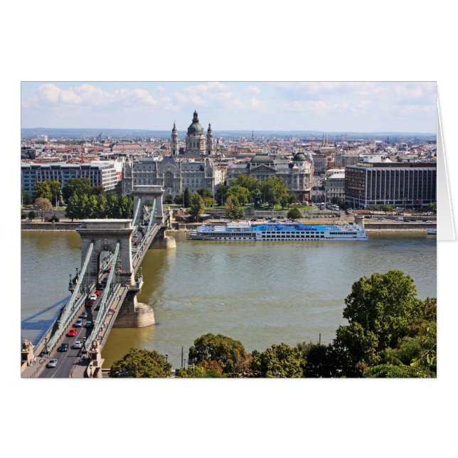 Szechenyi Chain Bridge, Budapest, Hungary (Front Horizontal)