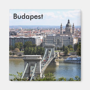 Szechenyi Chain Bridge, Budapest, Hungary, Buda... Magnet