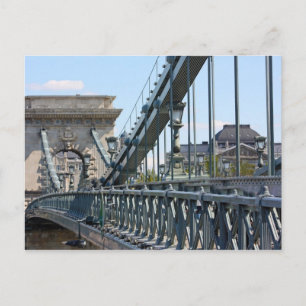 Szechenyi Chain Bridge, Budapest, Hungary Postcard