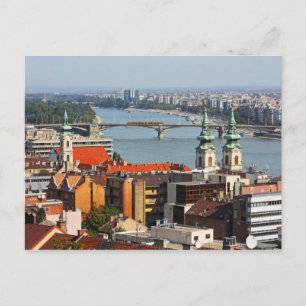 Szechenyi Chain Bridge, Budapest, Hungary Postcard