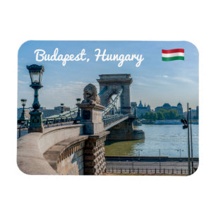 Szechenyi Chain Bridge in Budapest, Hungary Magnet