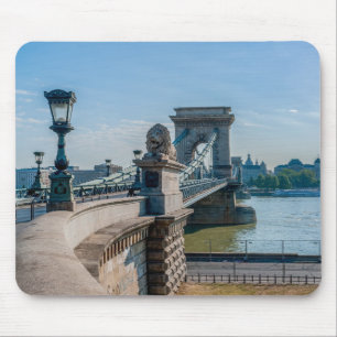Szechenyi Chain Bridge in Budapest, Hungary Mouse Mat