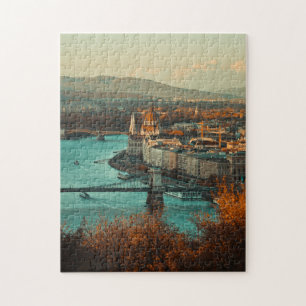 Széchenyi Chain Bridge Landscape Budapest Hungary Jigsaw Puzzle