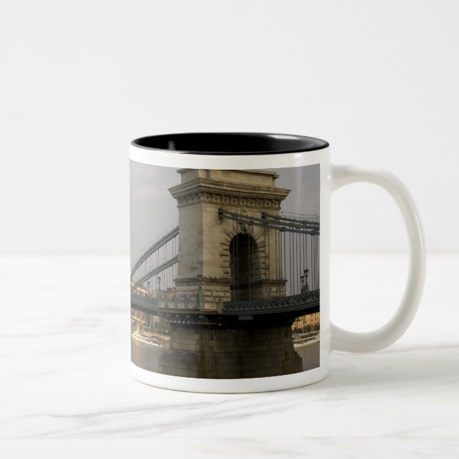 Szechenyi lanchid Szechenyi Chain Bridge), 2 Two-Tone Coffee Mug (Right)