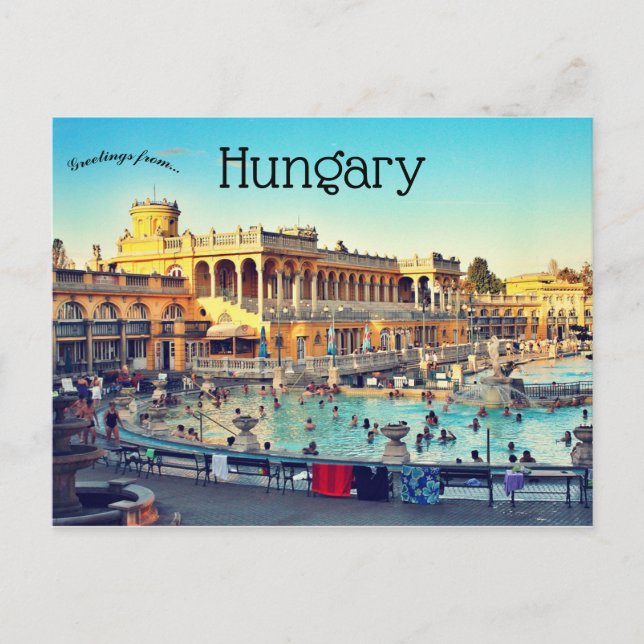 Szechenyi Thermal Spa Baths Budapest Hungary Postcard (Front)